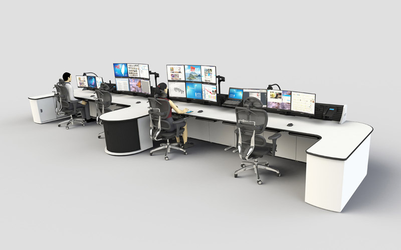 中創(chuàng)美指揮系列COMMAND-T工業(yè)調(diào)度控制室控制臺效果示意圖