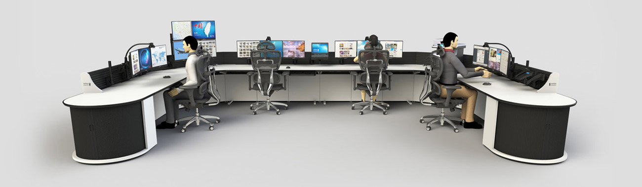 U型操作臺款式正視效果圖