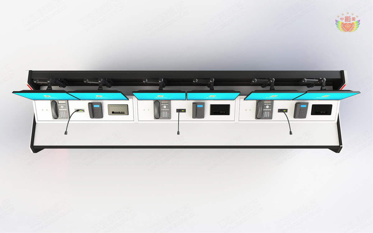 調(diào)度中心控制臺(tái)俯視圖