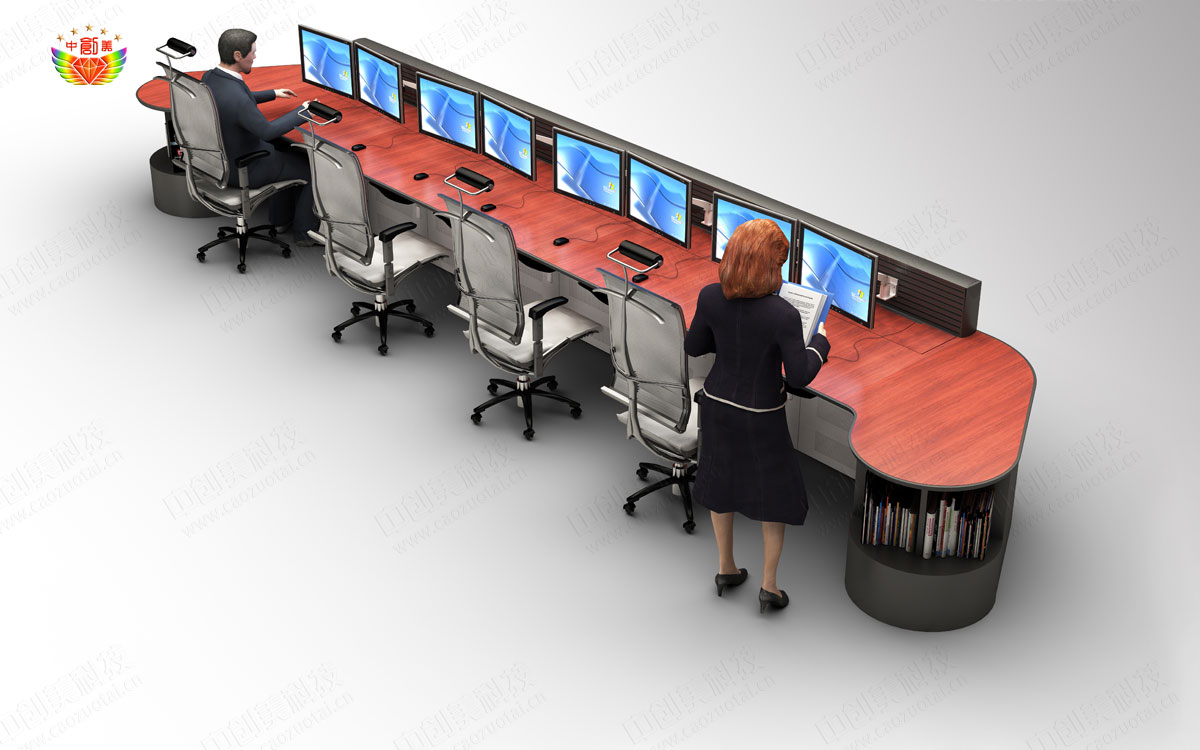 監(jiān)控臺材質拼裝示意圖