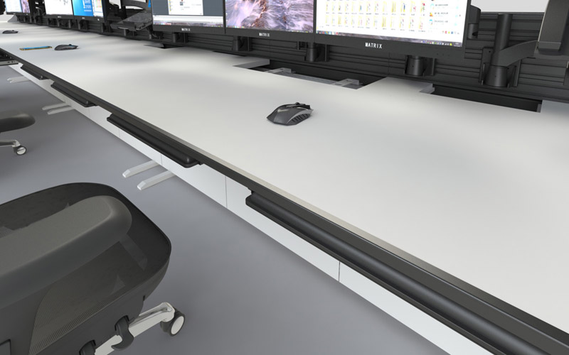 地鐵調(diào)度室控制臺(tái)臺(tái)面效果圖