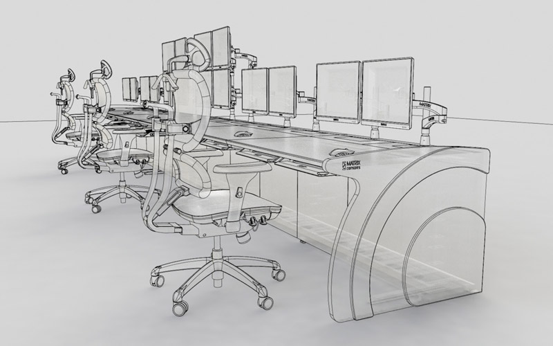 電力公司指揮調(diào)度臺(tái)桌框架結(jié)構(gòu)圖片